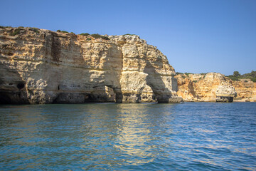 Fototapeta na wymiar Praia Marinha in Portimao, Algarve, Portugal