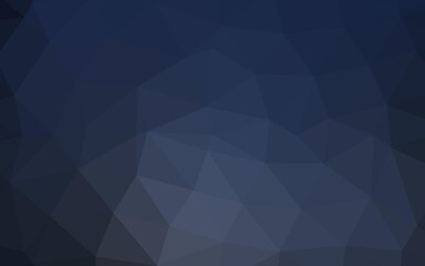 Dark BLUE vector polygon abstract background.