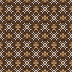Elegant flower motifs on Jepara batik design with simple brown color design.
