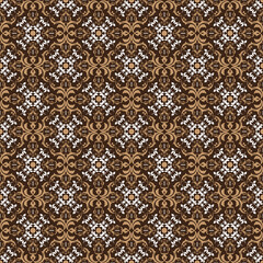 Elegant flower motifs on Jepara batik design with simple brown color design.
