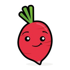 radish illustration cute