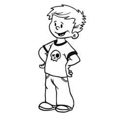smiling boy standing