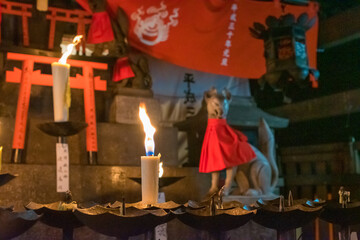 Torii of Fushimi Inari Shrine in Japan