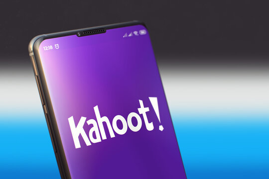 KYIV, UKRAINE-JUNE, 2020: Kahoot Mobile Application on the Smart Phone Screen. Close Up Studio Shot of Smartphone with Kahoot Application.