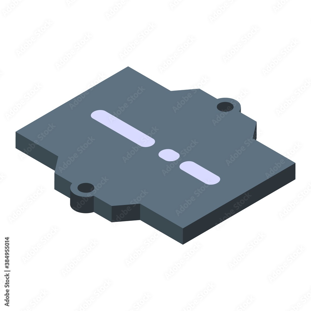 Poster voltage regulator icon. isometric of voltage regulator vector icon for web design isolated on white 