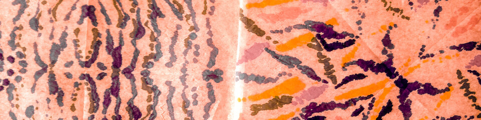 Pink Cat Clothing Abstract. Trendy Snake Texture.