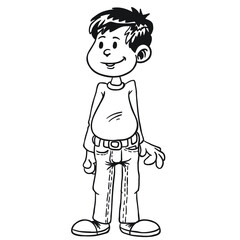 smiling boy standing