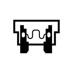 Fuse of electrical protection component. Vector