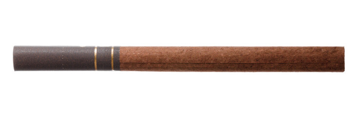 New cigarette with filter isolated on white