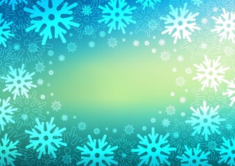 Fototapeta na wymiar Light Blue, Yellow vector layout with bright snowflakes.