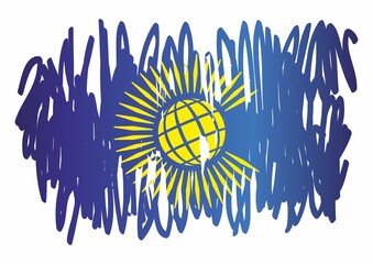 Flag of the Commonwealth of Nations, Commonwealth of Nations, British Commonwealth. Bright, colorful vector illustration