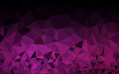 Dark Pink vector polygon abstract backdrop.