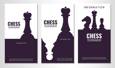 Vector illustration about chess tournament, match, game. Use as advertising, invitation, banner, poster
 - obrazy, fototapety, plakaty