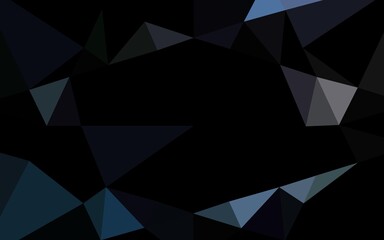 Fototapeta premium Dark Black vector polygon abstract layout.
