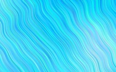 Obraz premium Light BLUE vector template with bent lines.