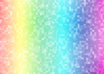 Light Multicolor, Rainbow vector pattern in square style.