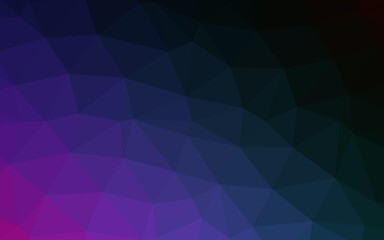 Dark Multicolor, Rainbow vector shining triangular pattern.