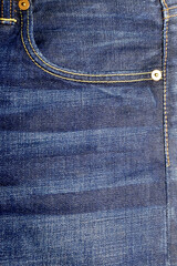 Design blue jeans front pocket with rivets
