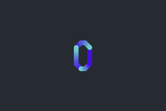 Minimal Geometrical Abstract Letter i Dark Background Logo Template