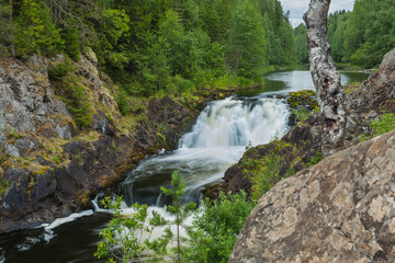 Kivach waterfall in Karelia Russia