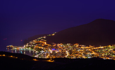 Obraz premium Budva Montenegro at sunset