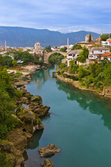 Fototapeta na wymiar Cityscape of Mostar - Bosnia and Herzegovina