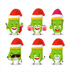 Santa Claus emoticons with green gloves cartoon character