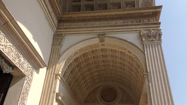 Entrance Gate of Saint Andrea Basilica in Mantova, Italy