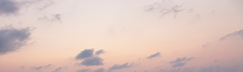 Dramatic colorful sky with afterglow and illuminated clouds