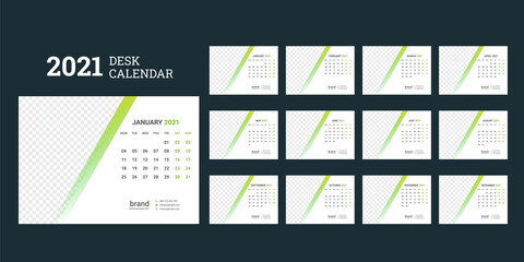 Desk Calendar Template 2021 Design