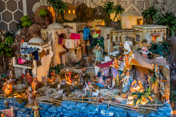 Krippe zu Weihnachten in Prag, Tschechien