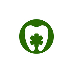 tooth medicial logo design icon vector on white background.