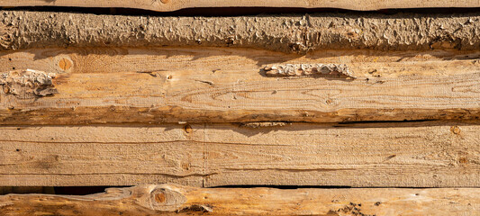 Wood timber background - Rustic grunge brown wooden boards panel wall texture