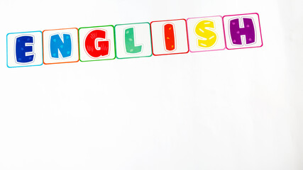 English language learning concept. English .alphabet