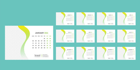 Desk Calendar Template 2021 Design