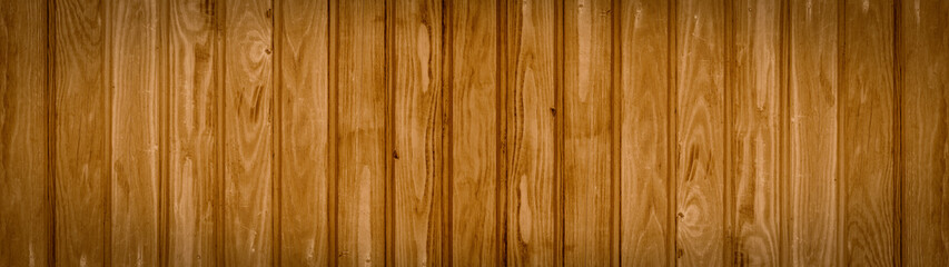 Wood timber background banner panorama - Rustic grunge brown wooden boards panel wall texture