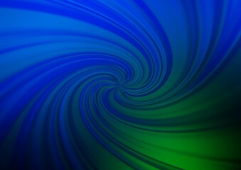 Dark Blue, Green vector blurred shine abstract background.