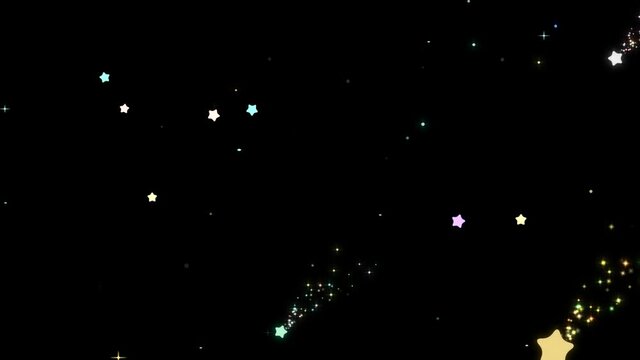 Looped shooting stars background animation.