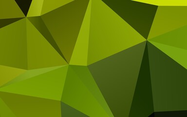 Fototapeta na wymiar Dark Green, Yellow vector blurry triangle pattern.