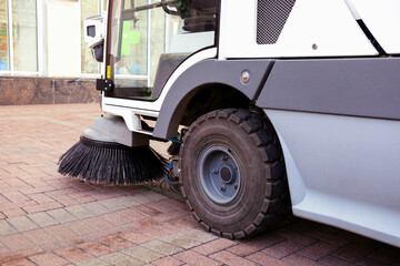 A street cleaning truck.