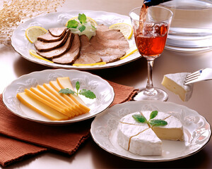 チーズとローストビーフ