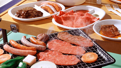 ハンバーグとソーセージと焼肉