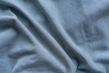 Naklejka na ściany i meble Blue color fabric texture background, close up