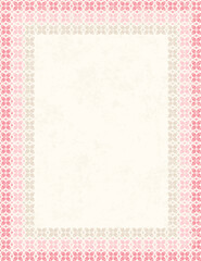 Floral ornamental banner with frame for text or photo. For invitations, greeting cards, announcements or photo frame  in retro style