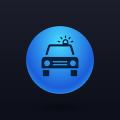 Fototapeta premium Police Car - Button