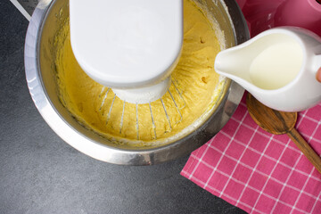 Preparation of a marble cake