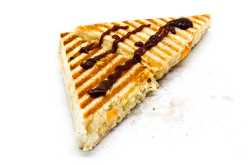 A picture of sandwich on white background