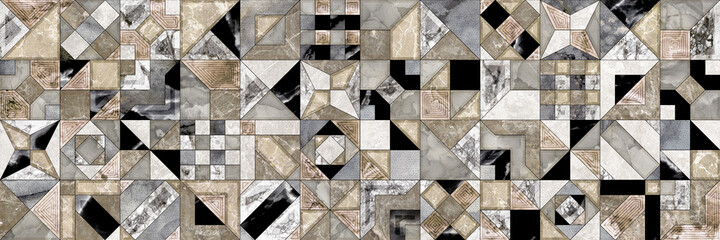 brown retro tiles pattern, geometric background