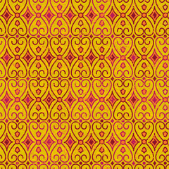 Ornamental orient Asian seamless pattern with grunge effect 