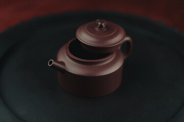 Obraz na płótnie Canvas Chinese clay teapot for tea ceremony
